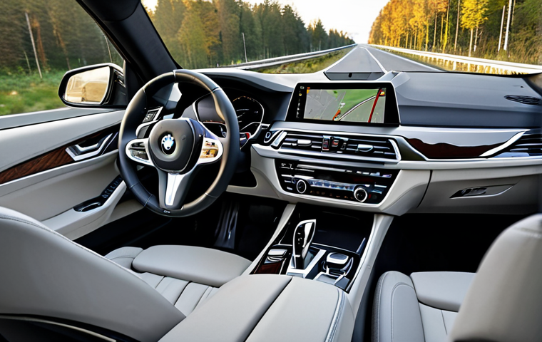 BMW 7시리즈의 고급 옵션 트림 분석 - Luxurious Interior**

"An interior shot of a BMW 7 Series, fully clothed, highlighting the luxurious...