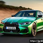 BMW M3 고성능 세단 주행 테스트 - **Prompt:** A dynamic, low-angle shot of a brand new BMW M3 Competition (G80 model) in a vibrant, me...